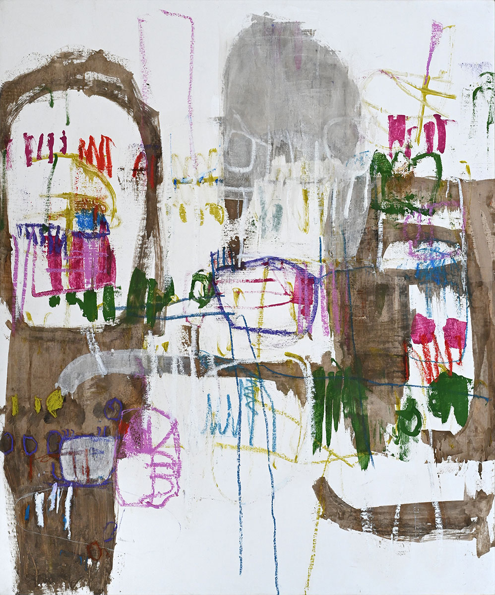 Tagebuch 3, 2024117 x 97 x 4 cmMixed media on paper, on plywood