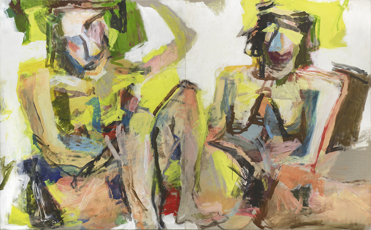 Zwei Frauen im Sonnenbad, 2015200 x 320 cm (diptych)acrylic on canvas