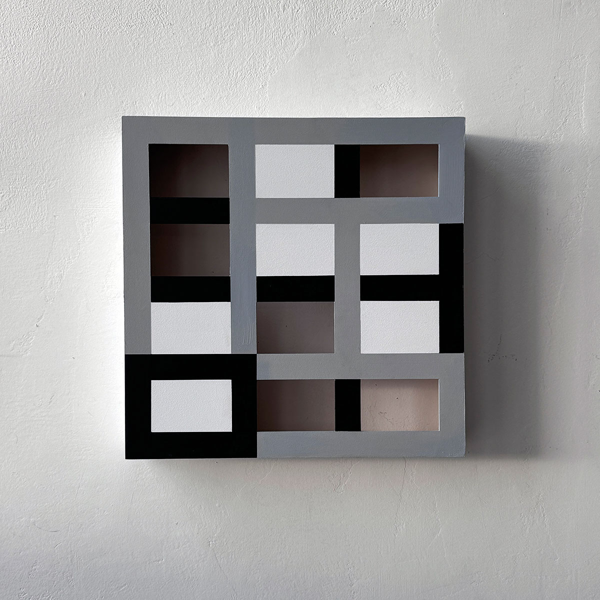 black/grey 6, 200930 x 30 x 6 cmacrylic on wood