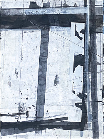 O.T., 2026,40 x 30 cm;Mischtechnik auf Papier, auf Holz