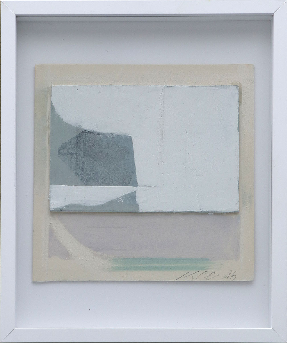 Schichtung (Brief an die Architektur), 202320,5 x 20,5 cm, framed in 32 x 26,3 cm;Mixed Media