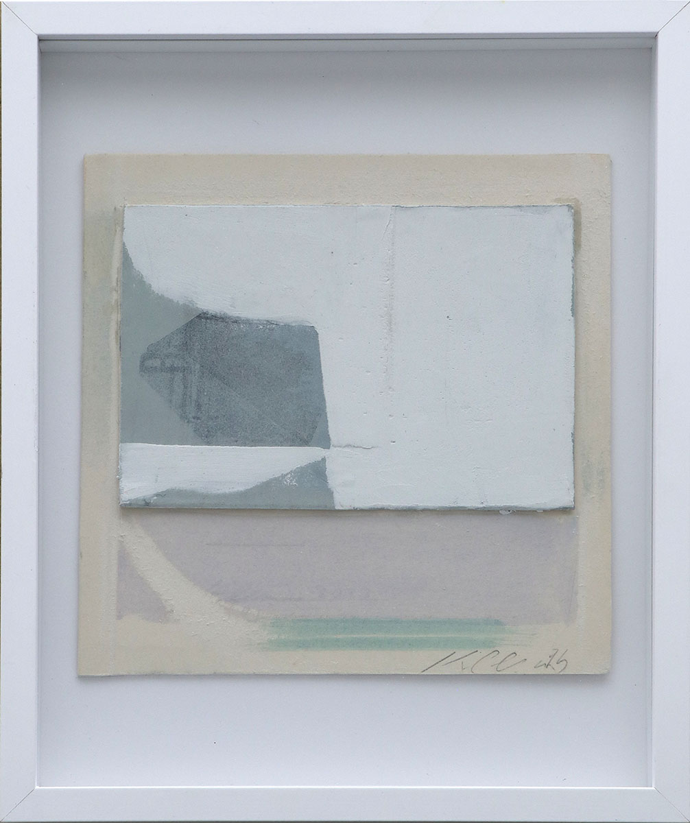 Schichtung (Brief an die Architektur), 202320,5 x 20,5 cm in 32 x 26,3 cm gerahmt;Mixed Media