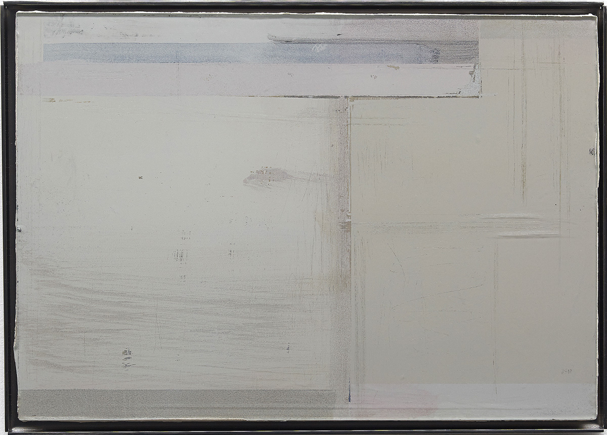 Auf-Glas-Malerei 5 / Schichtungen, 201621 x 29,7 in 22,2 x 31,7 cmPigment, geschliffen auf Glas, gerahmt