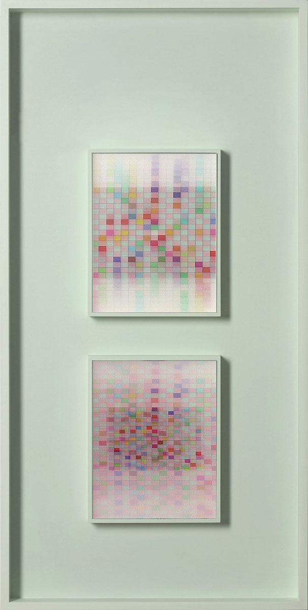 Variation zur Ulamspirale, 2003100 x 40 cmInkjet on film, plexiglass