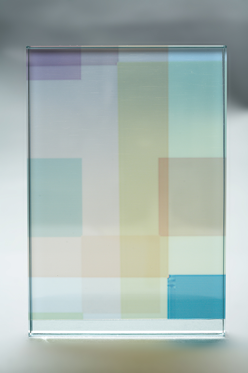 Prim Variation 4a, 200919 x 13 x 2,4 cmcomputer generated digital print on film, float glass