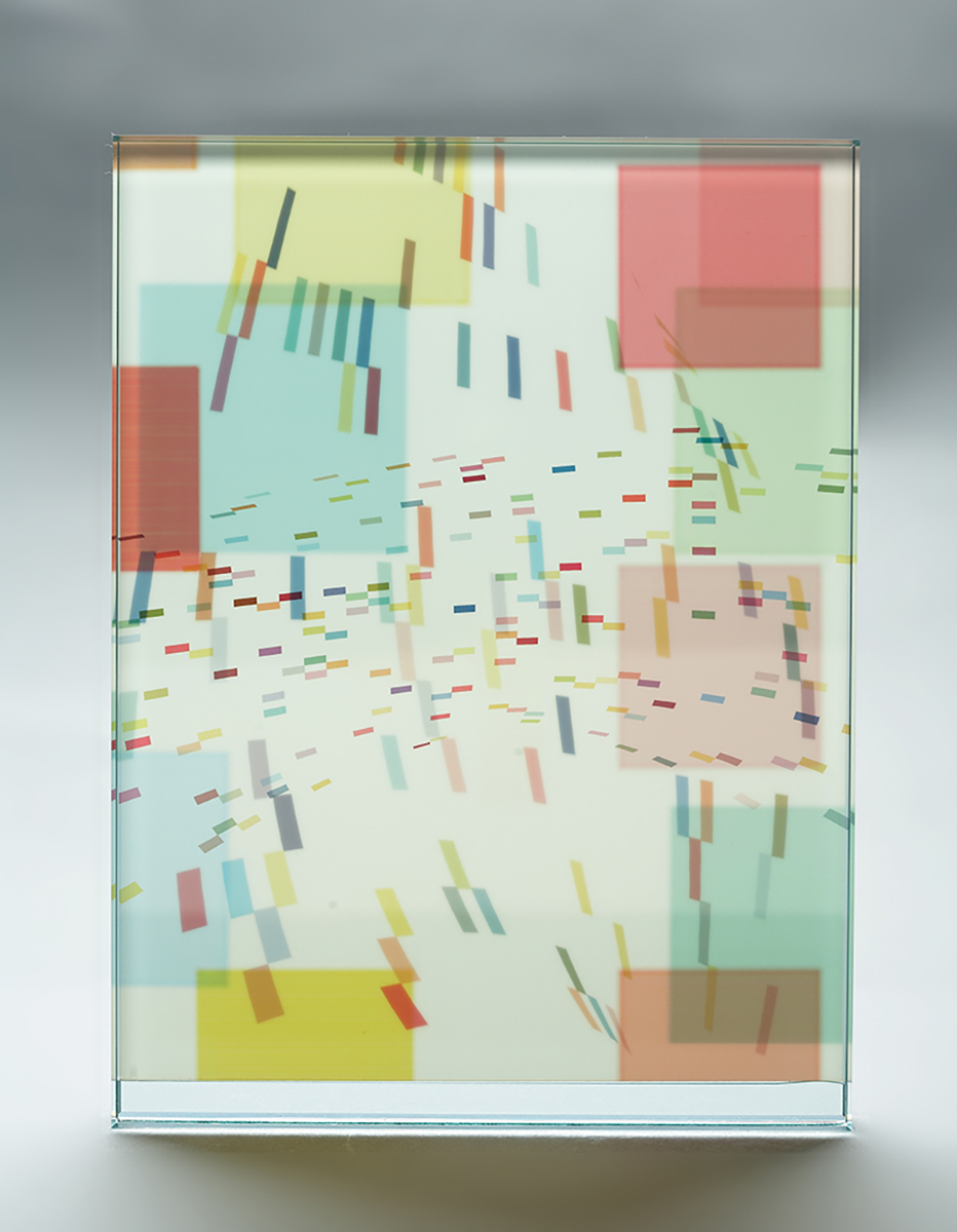 Prim Variation 2b, 200924 x 18 x 2,4 cmcomputer generated digital print on film, float glass