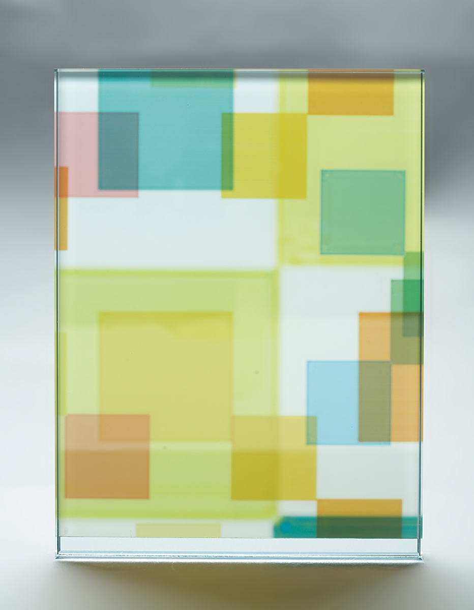 Prim Variation 6b, 200924 x 18 x 2,4 cmcomputer generated digital print on film, float glass