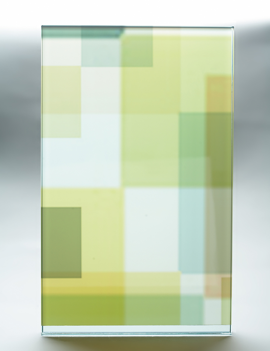 Prim Variation 3c, 200942 x 26 x 3 cmcomputer generated digital print on film, float glass