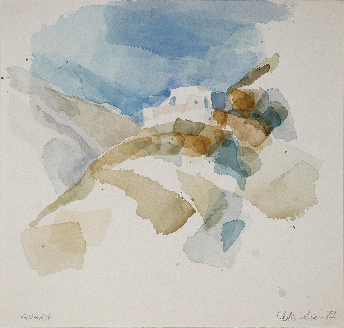 ANAHH, 198734 x 36 cmwatercolour on handmade paper