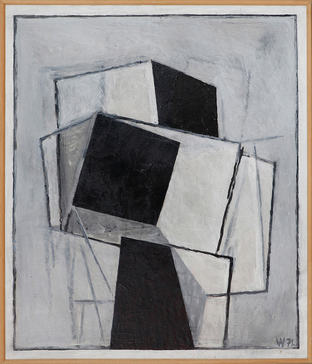 Formation, 197171 x 61 cmKunstharz, Farbpigmente, gerahmt