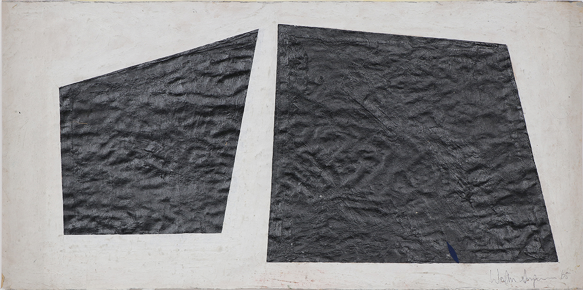 Ohne Titel, 196533,4 x 68,3 cm in 41,4 x 76,1 cmGouache on drawing board; wooden framework, museum glass