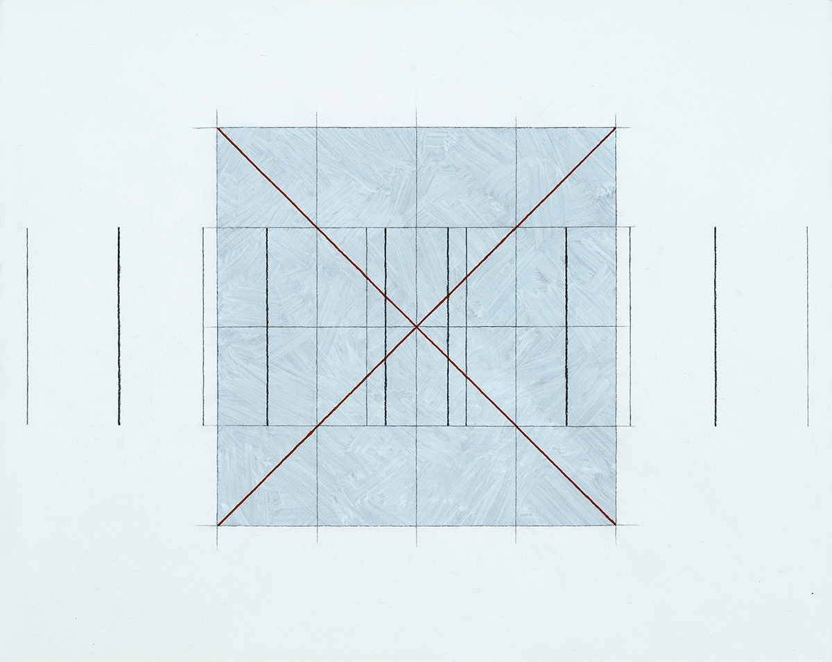 Raum-Zeit-Sequenz (3), 2000/200948 x 60 cmAcrylic, graphite, felt pen on drawing board