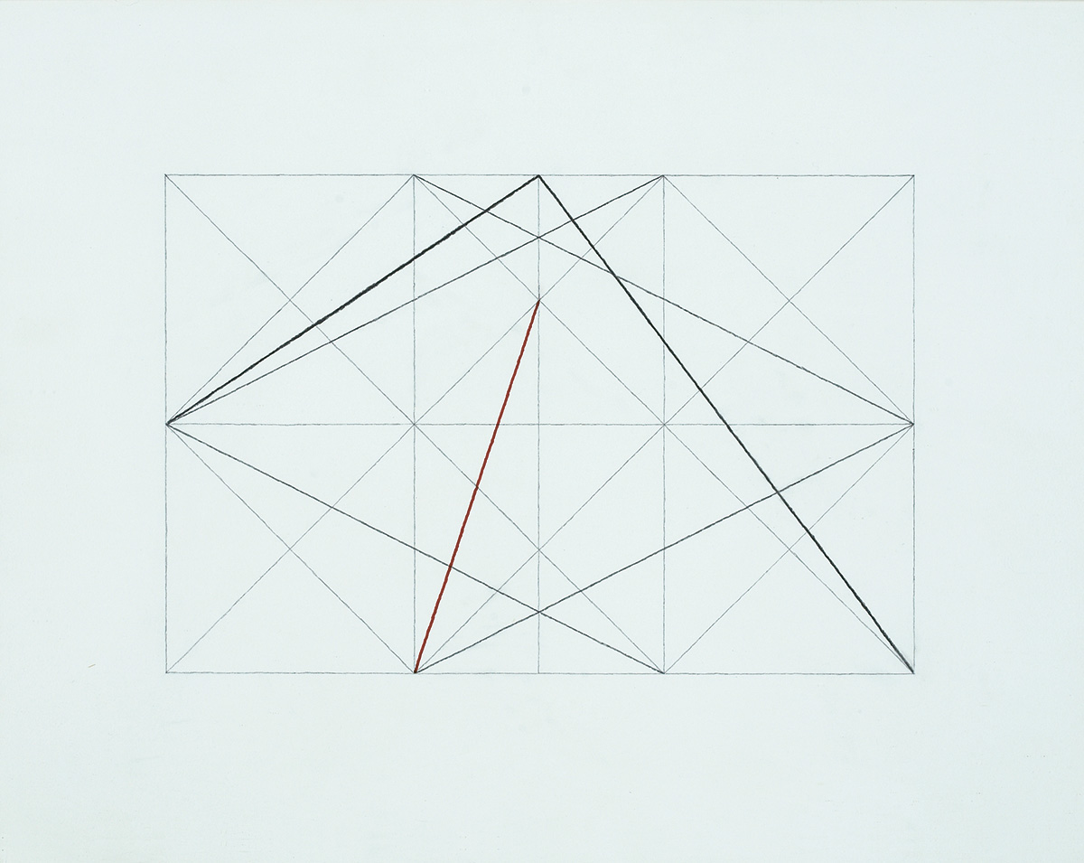 System-Kontrapunkt/Synthese (2), 200948 x 60 cmAcrylic, graphite, felt pen on drawing board